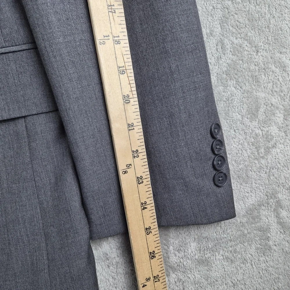 Pronto Uomo Blazer Jacket Mens 46 Gray Wool Blend 2 Buttons Sport Coat‎ Formal